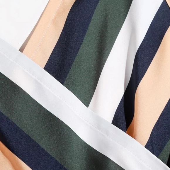 SHEIN Plus Striped Self Tie Tank Romper 4XL - Picture 4 of 7